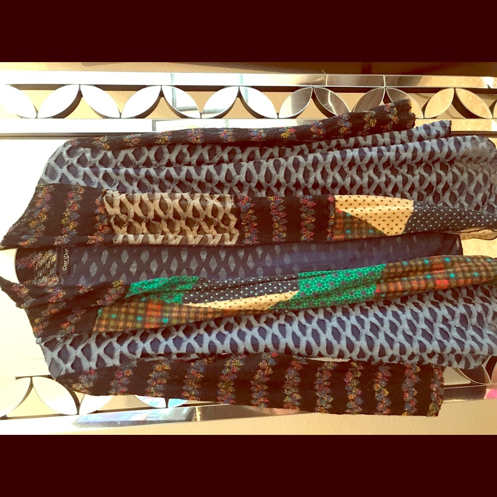 Multi color and fabric tunic jacket